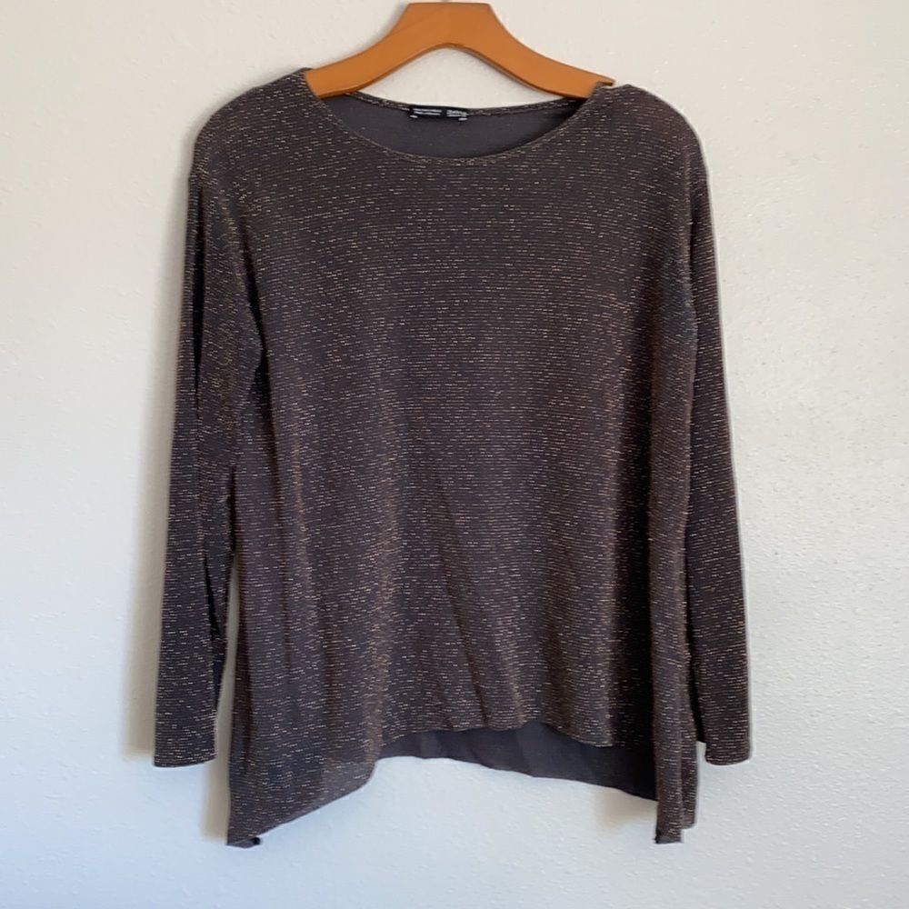 ZARA black with gold thread blouse